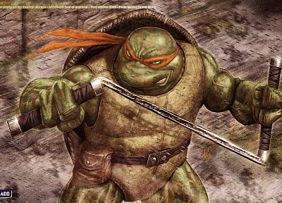 Teenage Mutant Ninja Turtles, realistic, Michaelangelo - random desktop wallpaper