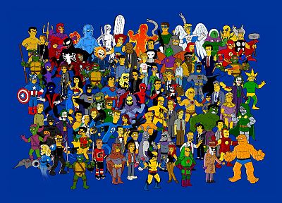 Hulk (comic character), Batman, Venom, Wolverine, Heroes (TV Series), The Joker, geek, Teenage Mutant Ninja Turtles, Spock, The Simpsons, Silver Surfer, Magneto, Mr. Fantastic, The Riddler, Dr. Doom, Nightcrawler, Flash (superhero), Thing (Ben Grimm) - desktop wallpaper