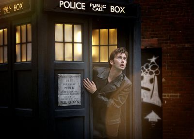 TARDIS, David Tennant, Doctor Who, Tenth Doctor - random desktop wallpaper