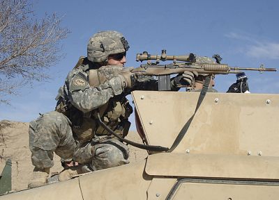 soldiers, military, men, snipers, US Army, Springfield, Humvee, HMMWV, m14, Springfield Armory, ISAF - duplicate desktop wallpaper