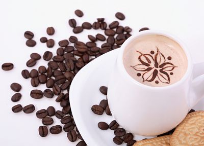 coffee, coffee beans, coffee cups - random desktop wallpaper