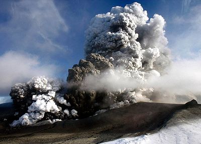 volcanoes, smoke, Iceland - related desktop wallpaper