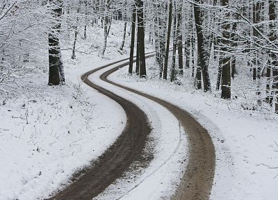 snow, roads, snow landscapes - desktop wallpaper