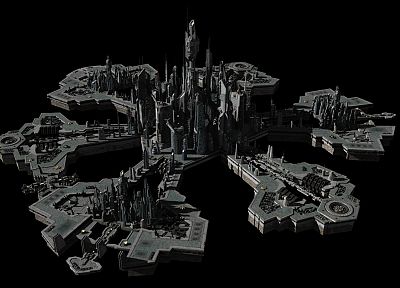 cityscapes, architecture, Stargate Atlantis, Stargate, buildings, 3D renders - desktop wallpaper