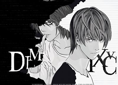 Death Note, Yagami Light - duplicate desktop wallpaper