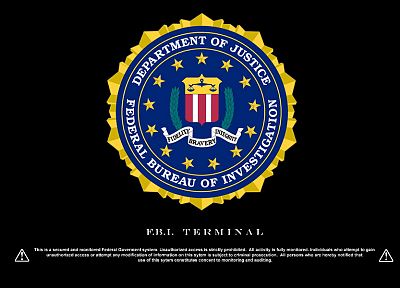 FBI, terminal, logos - desktop wallpaper