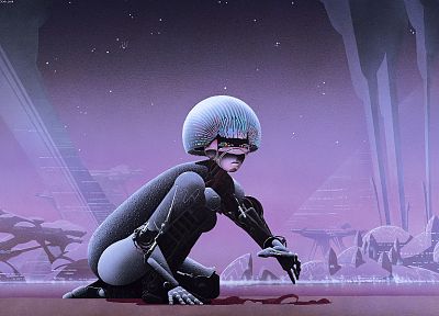 robots, cyborgs, Android, Roger Dean, robot girl, Asia, science fiction, album covers, 80's, 1985 - desktop wallpaper
