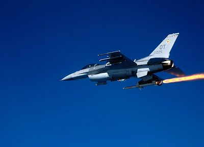 aircraft, military, missiles, vehicles, F-16 Fighting Falcon - random desktop wallpaper