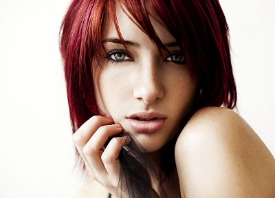 women, eyes, Susan Coffey, redheads, models - random desktop wallpaper