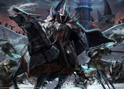 The Lord of the Rings, fantasy art, artwork, The Witch King, The Lord of the Rings: The Battle for Middle-earth II - desktop wallpaper