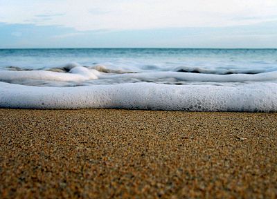 water, sand, worms eye view, beaches - random desktop wallpaper