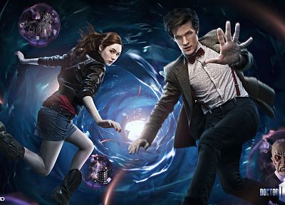 Matt Smith, Karen Gillan, Amy Pond, Eleventh Doctor, Doctor Who - desktop wallpaper