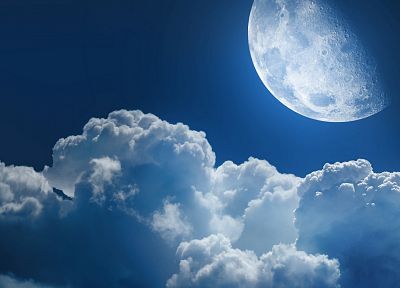 clouds, Moon, skyscapes - random desktop wallpaper