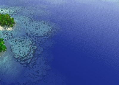 ocean, islands - desktop wallpaper
