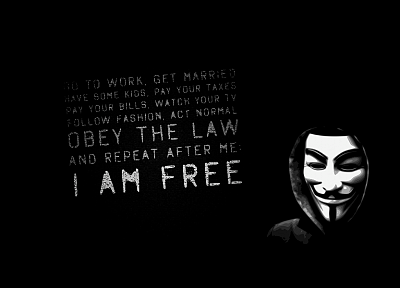 freedom, typography, V for Vendetta - random desktop wallpaper