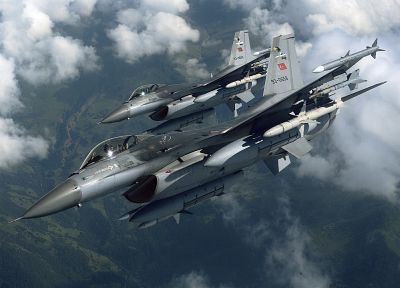 aircraft, planes, vehicles, F-16 Fighting Falcon, Turkish Armed Forces - random desktop wallpaper