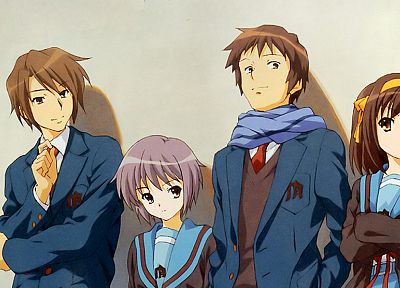 Nagato Yuki, The Melancholy of Haruhi Suzumiya, anime, anime boys, anime girls, Suzumiya Haruhi - related desktop wallpaper