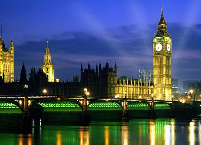 night, England, London, Big Ben, Palace of Westminster - desktop wallpaper