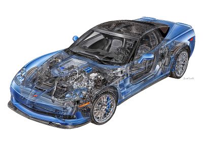 cars, X-Ray, Chevrolet Corvette ZR1 - desktop wallpaper