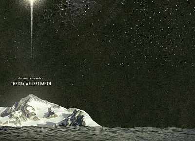 mountains, text, Earth, typography, monochrome - random desktop wallpaper