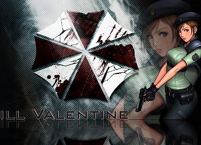 video games, movies, Resident Evil, Jill Valentine, Umbrella Corp., logos - random desktop wallpaper