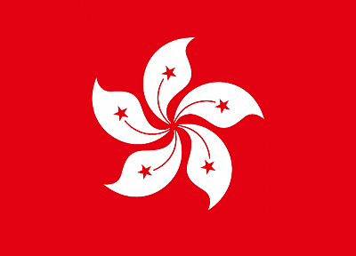flags, Hong Kong, simple background - random desktop wallpaper