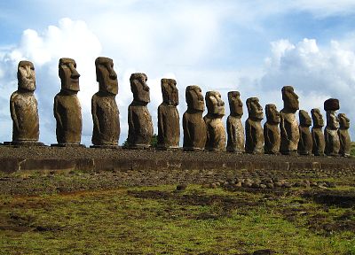 Easter Island, moai - desktop wallpaper