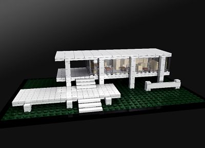 Farnsworth House, Mies Van Der Rohe, Legos - random desktop wallpaper