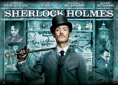 movies, Sherlock Holmes, Jude Law, movie posters, Doctor Watson - desktop wallpaper