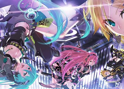 Vocaloid, Hatsune Miku, Megurine Luka, Kagamine Rin, Kagamine Len - random desktop wallpaper