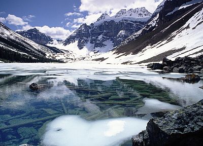 mountains, landscapes, snow, Canada, Alberta, Banff National Park - random desktop wallpaper