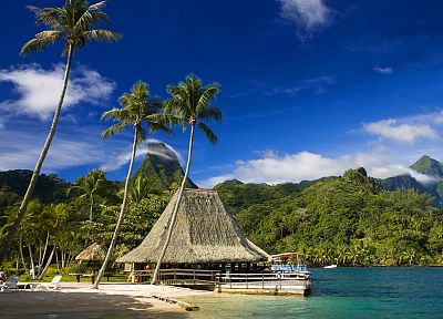 islands, Tahiti, Moorea, bay - duplicate desktop wallpaper