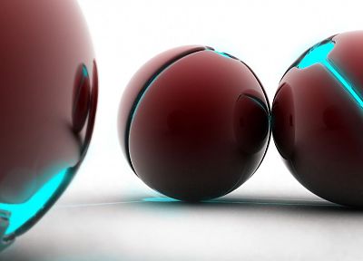 abstract, balls, spheres, 3D - random desktop wallpaper