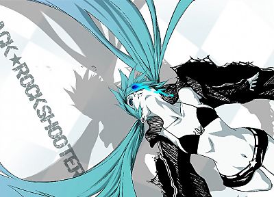 Vocaloid, Black Rock Shooter, Hatsune Miku, twintails, crossovers - desktop wallpaper