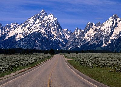 mountains, nature, roads - desktop wallpaper