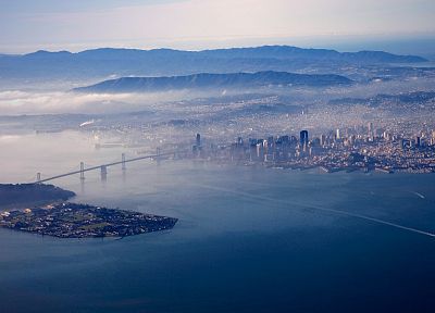 water, cityscapes, bridges, San Francisco, Oakland Bay - duplicate desktop wallpaper