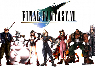 Final Fantasy VII, Sephiroth, Cloud Strife, Barret, Tifa Lockheart, Aerith Gainsborough - duplicate desktop wallpaper
