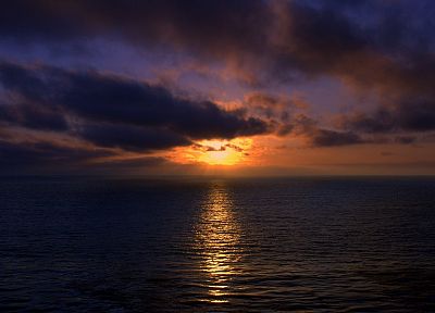 water, sunset, ocean - random desktop wallpaper
