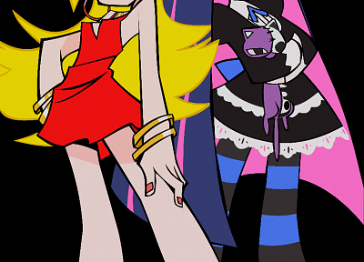 transparent, Panty and Stocking with Garterbelt, Anarchy Panty, Anarchy Stocking, striped legwear, anime vectors - desktop wallpaper
