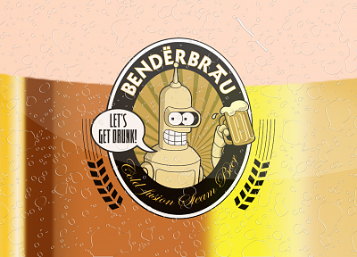 beers, Futurama, Bender - related desktop wallpaper