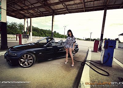women, BMW, cars, girls with cars - related desktop wallpaper