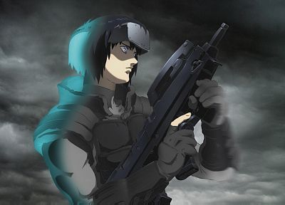 guns, anime, Ghost in the Shell - desktop wallpaper