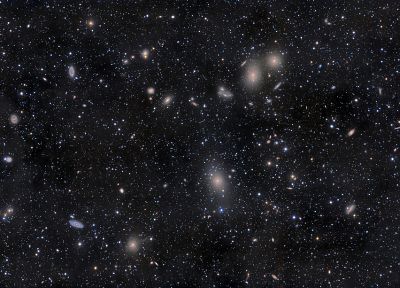 outer space, stars, galaxies, cluster - random desktop wallpaper