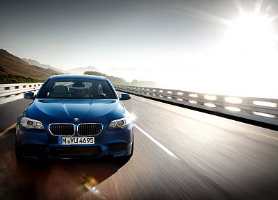 BMW, cars, roads, BMW M5, blue cars - random desktop wallpaper