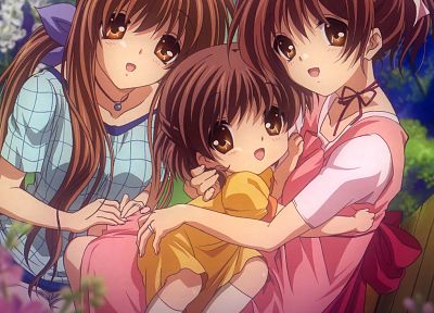 family, Clannad After Story, Furukawa Nagisa, Okazaki Ushio, Okazaki Nagisa, Furukawa Sanae, children - random desktop wallpaper
