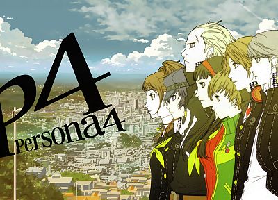 Persona series, Persona 4, Hanamura Yosuke, Narukami Yuu, Satonaka Chie, Shirogane Naoto, Amagi Yukiko, Kujikawa Rise, Tatsumi Kanji - related desktop wallpaper