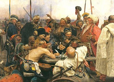 paintings, Ukraine, artwork, Ilya Repin, cossacks - desktop wallpaper