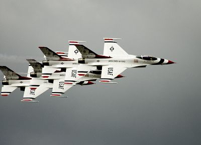 aircraft, military, F-16 Fighting Falcon, airshow - random desktop wallpaper