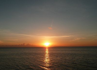 sunset, ocean, Sun, sea - random desktop wallpaper