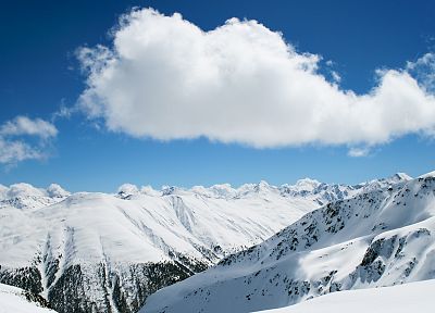 mountains, winter - desktop wallpaper